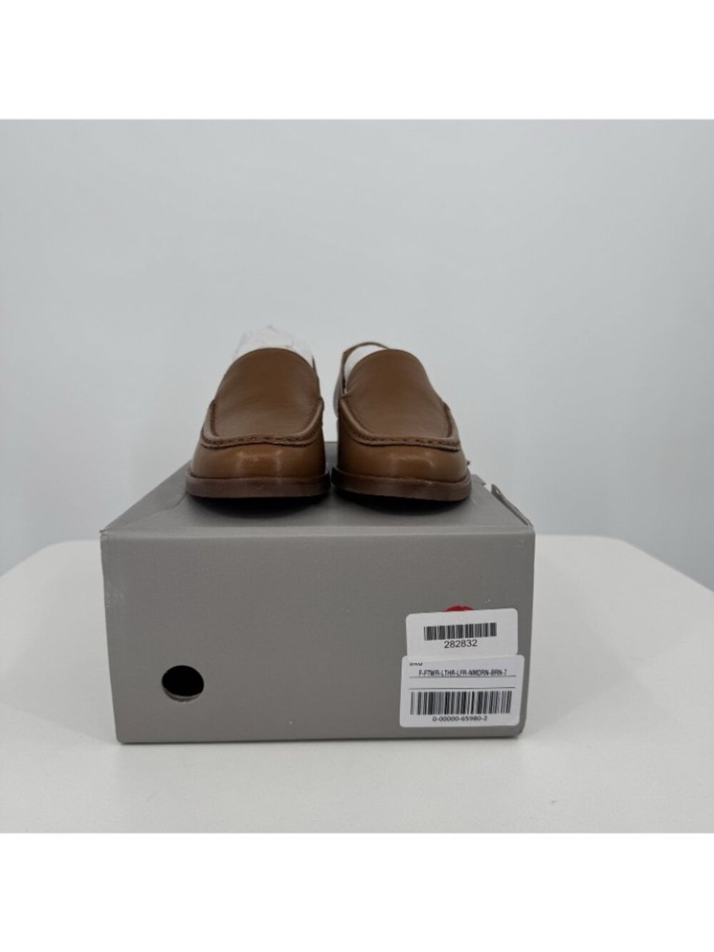 Everlane The Modern Loafer in Camel-Tan Leather size 7 Stacked Heel nwd - Picture 7 of 8